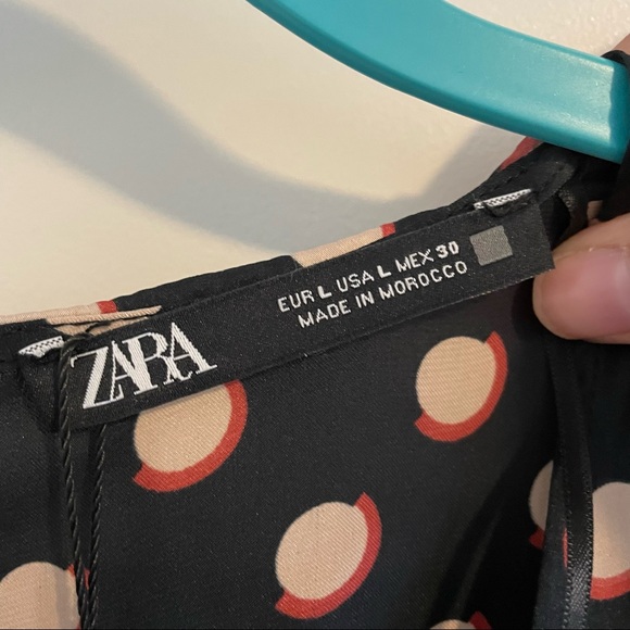 Zara Polka Dot Wrap Romper, Size L, with tags - Picture 5 of 10